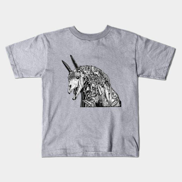 Mari Lwyd Kids T-Shirt by BlackGoldPress